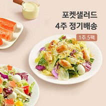 포켓샐러드 4주 주 5팩 정기배송 채소 야채 샐러드 배달 도시락, 11.크래미2+치즈1+불고기1+숯불갈비1