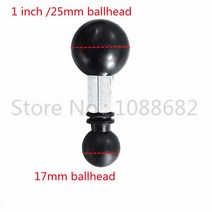 (호환)Jadkinsta 오토바이 볼 헤드 홀더 마운트 1 인치 Autocycle 스탠드 Gopro Xiaomi for iPhone for GPS, [14] 25mm to 17mm