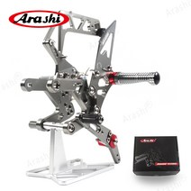 Arashi CNC 조절할 수 있는 발판 근거지 후방 설정 풋페그 에 YAMAHA YZF R1 / R1M R1S RN32 2015 - 2023 2019 2020 2021 백스텝도, 회색