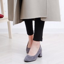 여성 스웨이드 스퀘어 펌프스 zn340