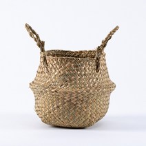 프리올 왕골 라탄 해초 바구니 화분 커버 XS