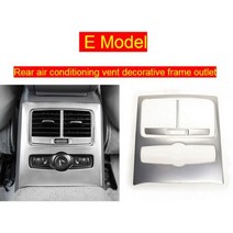 오디오 스위치 에어컨 버튼 커버 A/C 호환 아우디 A6 C5 C6 중앙 컨트롤 기어 시프트 패널 멀티미디어 핸드 레스트 자동차 스티커 트림 액세서리 스타일링, E Model Silver