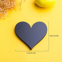 해피아워몰364 3D 아크릴 거울 EVA 블랙 영어 글자 DIY 벽 스티커 장식 아트 침실 축제 파티 홈, [27] Heart