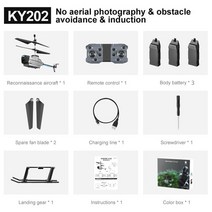 RC헬리콥터 RC헬기 무선헬기 신제품 KY202 미니 드론 4K 카메라 RC 헬리콥터 제스처 감지 ESC Dron, 11 Gray No camera 3B
