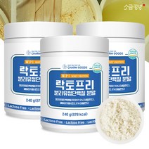분리유청단백질 소화잘되는 락토프리 분말 240g 유당제거 프로틴 파우더, 3병