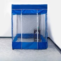 야외천막 텐트 그늘막 바람막이 창고 접이식 투명 간이, 1.2 x 1.2 지붕형 1면 투명