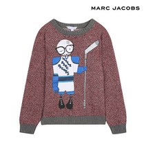 마크제이콥스키즈 공용 프린팅 배색 스웨터(레드블루네이비)