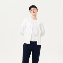 타미힐피거 토널 체크 크루넥 가디건 (T22C1KCD060WT1YBL)