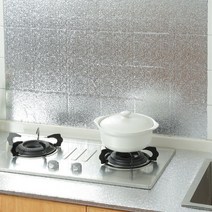 접착식 주방 알루미늄 은박 시트지 가스렌지 싱크대 오염 기름 방지 주방타일 필름 열차단, 큐브