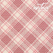 바이핸즈 면20수 피드색 꽃무늬 패브릭 퀼트 원단 - 1/2yd, 5.체크-핑크