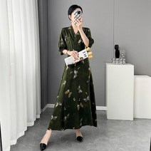 잔꽃무늬 원피스 셔링 패턴 프린트 해외여행여름옷 꽃무늬 보라카이 휴양지 바캉스룩 프릴 빅사이즈