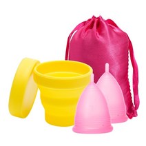 생리컵 생리 컵 세트 여성 위생 의료 실리콘 생리 컵 살균기 copa menstrual, 4-보통의