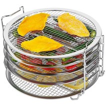 탈수기 랙 닌자 Foodi 압력 밥솥 에어 프라이어 액세서리 5 레이어 쌓을 수있는 과일 쇠고기 고기 그릴 스