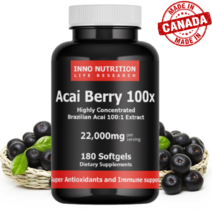 아사이베리 180정 하루 1정 (6개월) 고농축 100배 브라질 아사이, 1병, 180캡슐