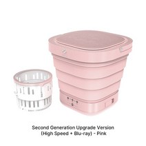 세탁기 미니 소형 건조 삶는 3kg 6kg 1kg Xiaomi Moyu 휴대용 접이식 2 세대 의류 속옷 및 건조기 여행, 분홍색_나