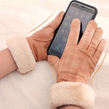 스웨이드 터치장갑 스마트폰 터치가능 겨울 방한 여성장갑