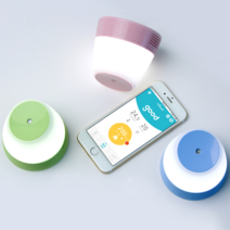 IoT 스마트 온습도계 무드등 미나엘 터치등 수유등, 코코넛라임