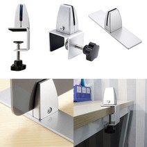 사무실 데스크 파티션 고정 받침대 3종 1set 독서실 교실 책상 칸막이 홀더 지지대, 일자형