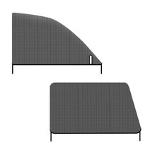 위너리스 자동차 블랙모기장 앞유리용/뒷유리용SET 창문 그늘막 햇빛가리개, 앞유리용2P+뒷유리용2P 세트