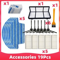 [호환제품] Primary filter side brush mop rag magic tape hepa filter for chuwi ilife v55 pro 로봇 진공 청소기, 세트 4