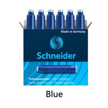 만년필잉크 병잉크6shotbox 슈나이더 만년필 잉크 검정파랑녹색빨강 카트리지 리필, 파란색