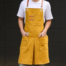 캠핑 앞치마 바베큐 바리스타 미용 공방 카페 공구, 프리미엄 캠핑 앞치마 - 옐로우, 1개