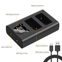 호환 부품 AOPULY 배터리 및 LED 듀얼 충전기 캐논 EOS 5DS R 5D 마크 II III 6D 7D 70D 80D 카메라용 2650mAh LP E6 LPE6 LP-E6, [08] Dual Charger