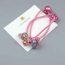 다양한 파츠가 가득 미키 방울머리끈(1쌍) 5color 유아 여아머리끈