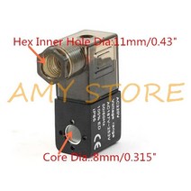 게이트 밸브 버터플라이 전기 부품 AC 220V 4.5VA 또는 6.0VA 50/60Hz 공압 솔레노이드 코일 4V210 DC 12V/24V 24V/36V/110V/220V/380, [06] 24VAC, 06 24VAC