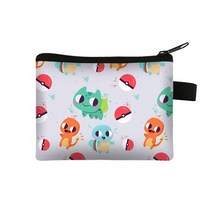 흰수염피규어 포켓몬 동전 지갑 휴대용 카드 홀더 pokémon cute print keychain storage bag 피카추 그림 장난감 선물 153, 37
