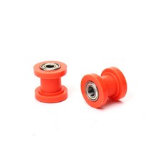 오토바이 체인 텐셔너 휠 가이드 드라이브 롤러 풀리 8 10mm ATV Motocross Pit Dirt Bike Mini Moto Enduro 액세서리, 12 orange-10mm, 12 orange-10mm