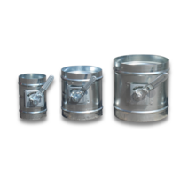 함석 원형댐퍼 75mm 100mm 125mm 150mm 200mm 250mm 300mm 풍량조절 담파 덕트 닥트부속, 1개