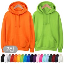 어반티 1+1 특양면 후드티 2장세트 남여공용 베이직 무지 후드 티셔츠