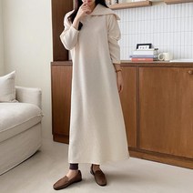 브이와이 여자 MAXI 롱슬리브 에이라인 롱원피스
