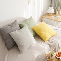 멋스러운 거실만들기 쾌적한 린넨소재 소파쿠션 6 Color, 그레이