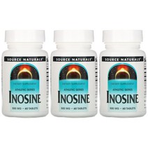 소스네츄럴 이노신 500mg 60정 3통 소르비톨 소스내츄땡, 3개