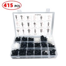 자동 패스너 클립 차량 수리용 혼합 키트 플라스틱 푸시 고정 핀 스레드 리벳 자동차 도어 트림 바디 범퍼 패널 수리 부품, 06 415 Pcs Box