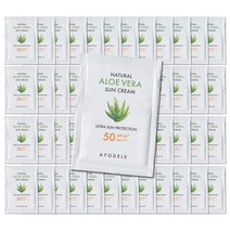 아요델 알로에베라 선크림 1회용파우치 5ml x 50매 + 선크림 500ml 등, 1회용파우치50매