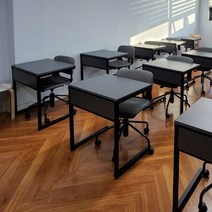 학원책상 강의실 학교 책상 와이드 700 책상, 프레임(검정색), 상판-메이플