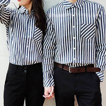 오너클랜 줄무늬 데님 커플 셔츠 허니문 커플룩 패션 빅사이즈[W995A6A]