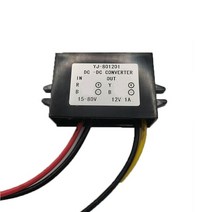 12v 자동차 안정기 방수 IP67 DC 컨버터 레귤레이터 DC15-72V 24V 36V 48V 스텝 다운 12V 5A 60W 모듈 전원 전압 인버터, 02 DC15V-80V to 12V 1A