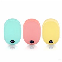 디큐브 손난로 보조배터리 러블리 10000mah 파스텔 3색 보들보들한 그립감, (1+1)블루+옐로우