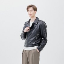 댄디무드 댄디무드 기본핏 카라넥 클래식 라이더재킷 DOO1JK322