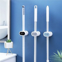 청소도구 대걸레 걸이 밀대 거치대 벽걸이 다용도 홀더, 파스텔블루