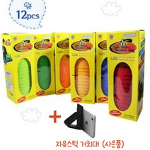 타이니하우스 머리가 좋아지는 12피스 컵스택 (자유스틱 폰거치대 100% 증정), 초록