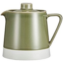 하사미 야키 [essence 에센스] 찻주전자 스테인레스 찻잔 세트 500ml 녹색 무지 직부 유약 세련된 급수 일본제 홍차 냄비 도자기 19585