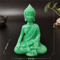 빛나는 명상 부처님 남자 만든 옥 돌 장식 태국 불상 조각 인형 홈 마당 테라스 옥상 꾸미기, Light그린3