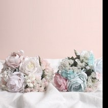 [바보사랑] 파스텔 작약 조화 부케 꽃다발(2color), 상세 설명 참조