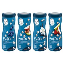 미국발송 거버 Gerber Graduates 퍼프 시리얼 스낵 다양한 팩 4개당 4개. (블루베리 애플 시나몬 바닐라 딸기 사과)