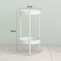 철재화분다이 원목화분선반 정리대북유럽 스타일 더블 레이어 꽃 선반 사무실 플로어 화분 랙 심플 모던, 10 white 25x50cm